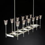 Torche Sculpted Glow Rectangular Chandelier 54"
