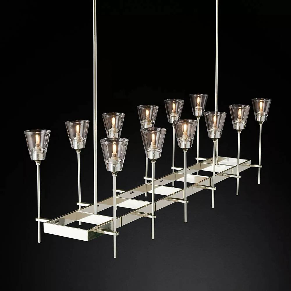 Torche Sculpted Glow Rectangular Chandelier 54"