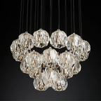 Boule De Radiant Crystal Cluster Chandelier 24"