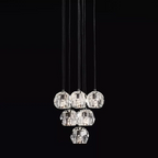 Boule De Radiant Crystal Cluster Chandelier 14"