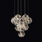 Boule De Radiant Crystal Cluster Chandelier 14"