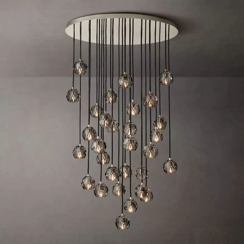 Boule De Radiant Crystal Cluster Chandelier 40"