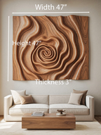 Organic Wall Sculpture With Spiral Design For Living Room