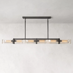 Savile Crystal Block Linear Chandelier 72"