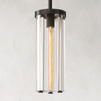 Savile Crystal Block Round Pendant Light