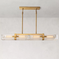 Savile Crystal Block Linear Chandelier 48"