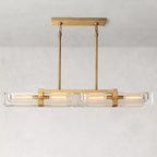 Savile Crystal Block Linear Chandelier 48"