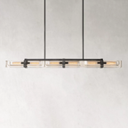 Savile Crystal Block Linear Chandelier 72"