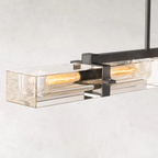 Savile Crystal Block Linear Chandelier 72"