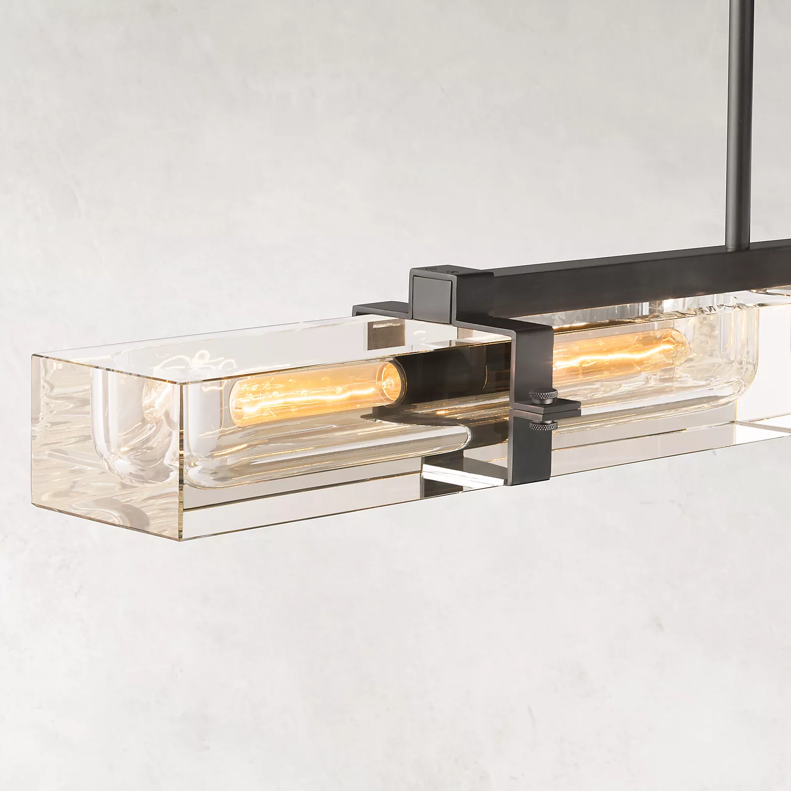 Savile Crystal Block Linear Chandelier 72"