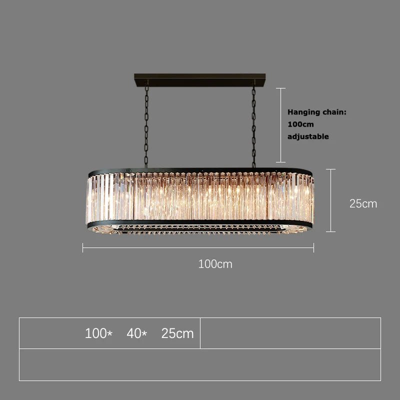 buyGio Amber Crystal Dining Chandelier - Morsale