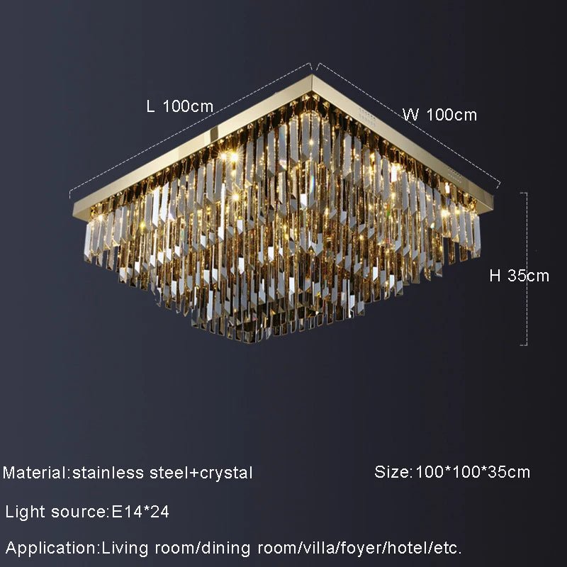 buyGio Smoke Grey Crystal Chandelier - Morsale