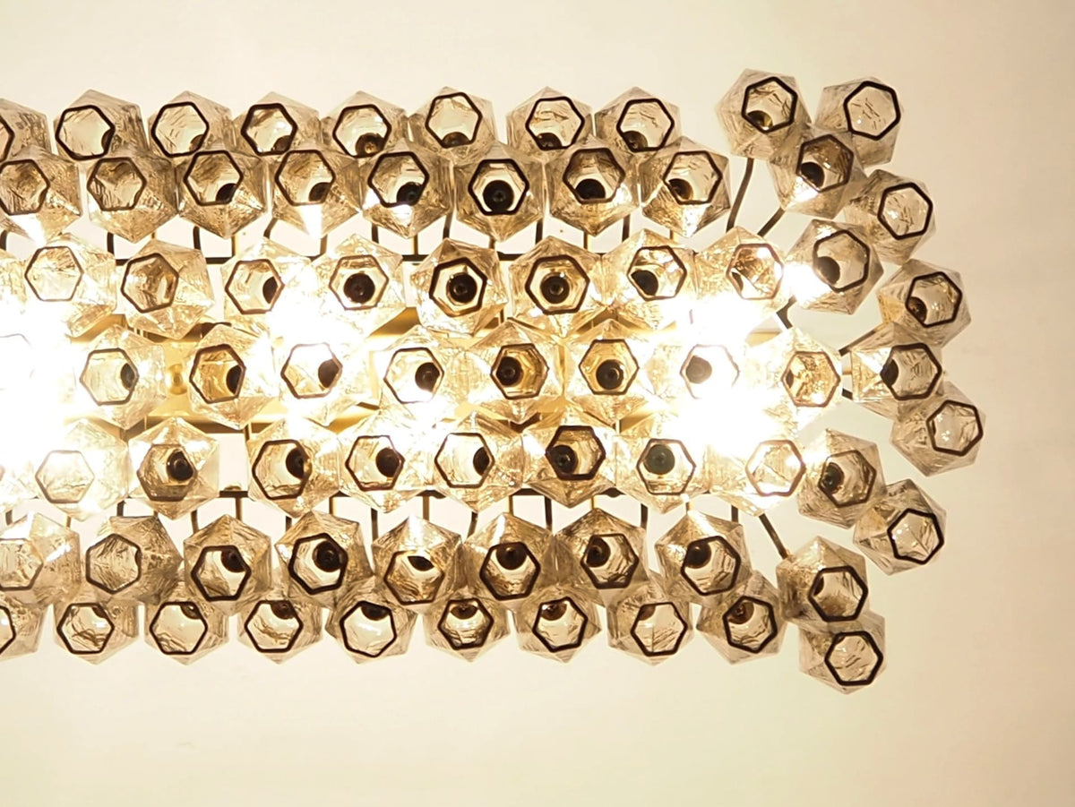 Poliedri Smoked Glass Chandelier