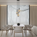 Rain Aura Glass Round Chandelier 8"