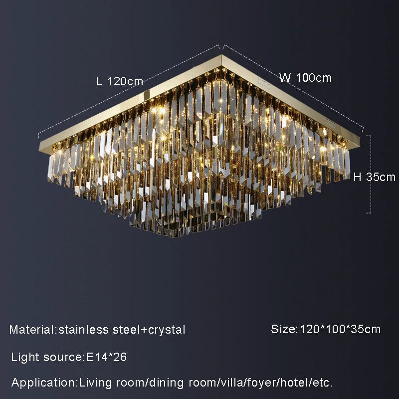 buyGio Smoke Grey Crystal Chandelier - Morsale