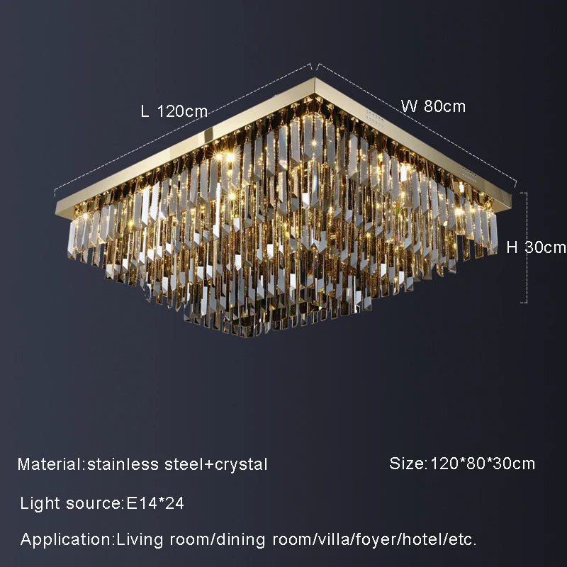 buyGio Smoke Grey Crystal Chandelier - Morsale