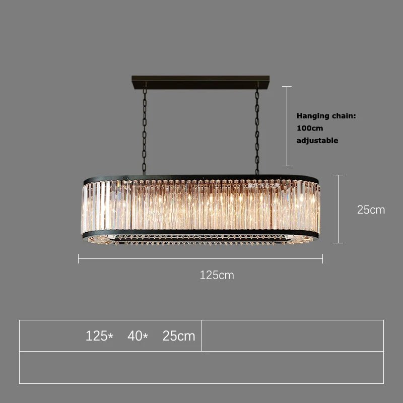 buyGio Amber Crystal Dining Chandelier - Morsale