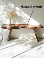 Organic Live Edge Bench For Entryway Or Hallway