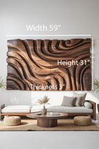 Contemporary Sculptural Wall Art With Bold Carved Layers For Bedroom
