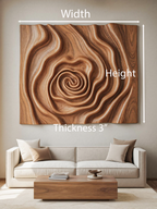 Organic Wall Sculpture With Spiral Design For Living Room