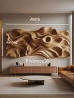 Large Abstract Carved Wall Sculpture For Living Room