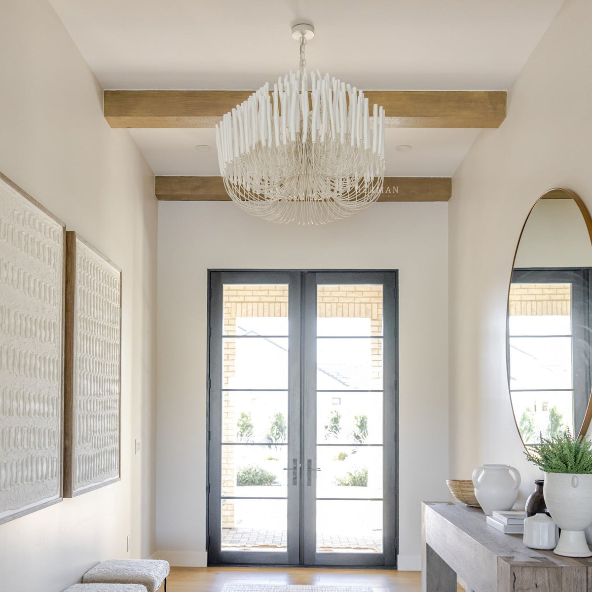 Tilda Alabaster Chandelier  21" 36"