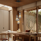 Rain Aura Glass Round Chandelier 8"