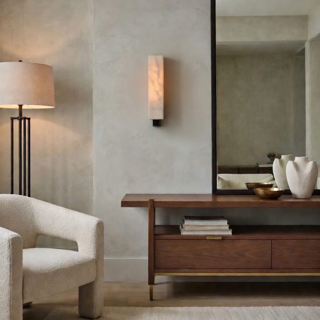 Detail of marble veining on the Alton sconce