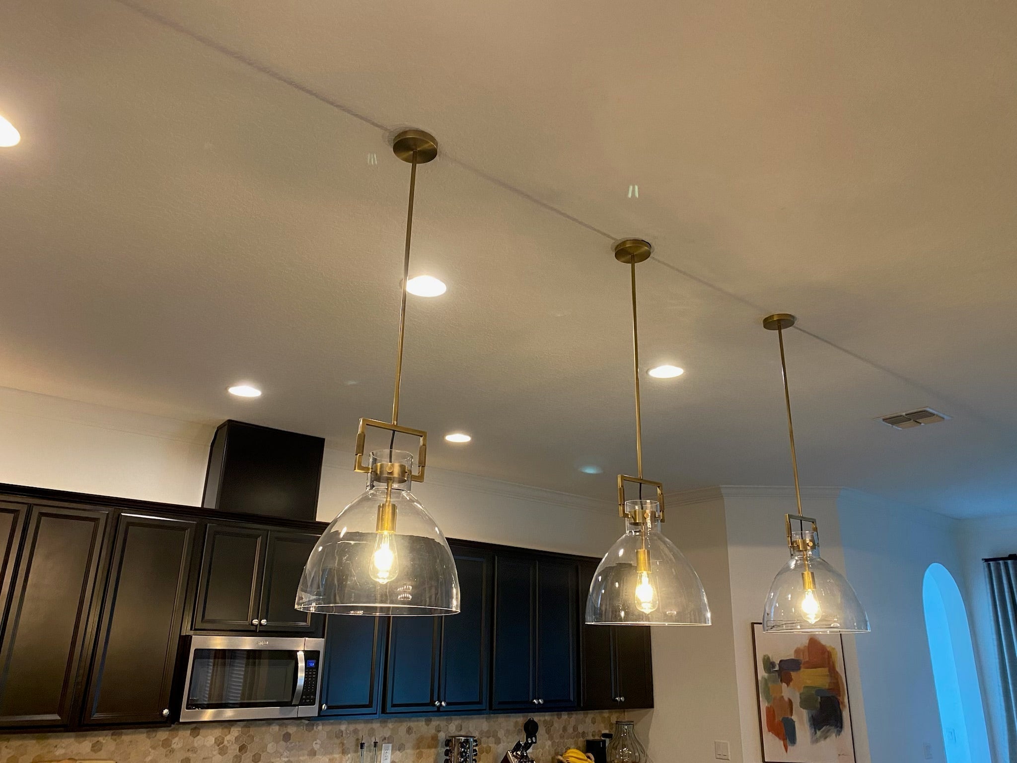 Machinist Glass Cloche Pendant Light