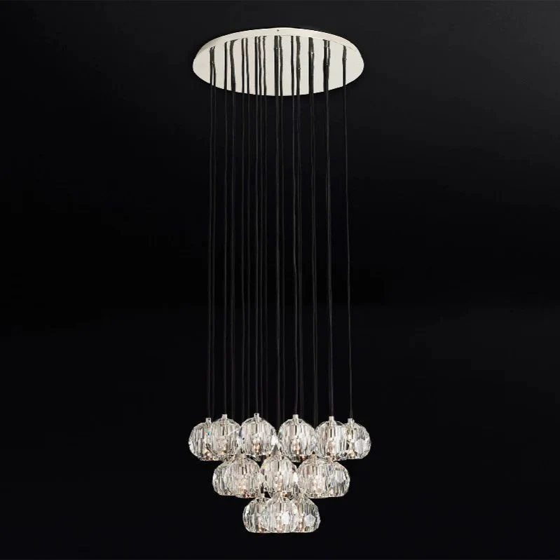 Boule De Radiant Crystal Cluster Chandelier 24"