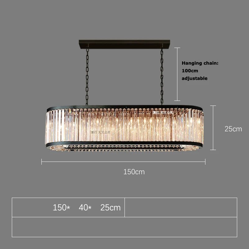 buyGio Amber Crystal Dining Chandelier - Morsale