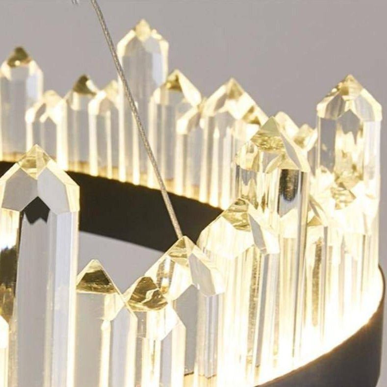 Westford crystal chandelier in a bedroom