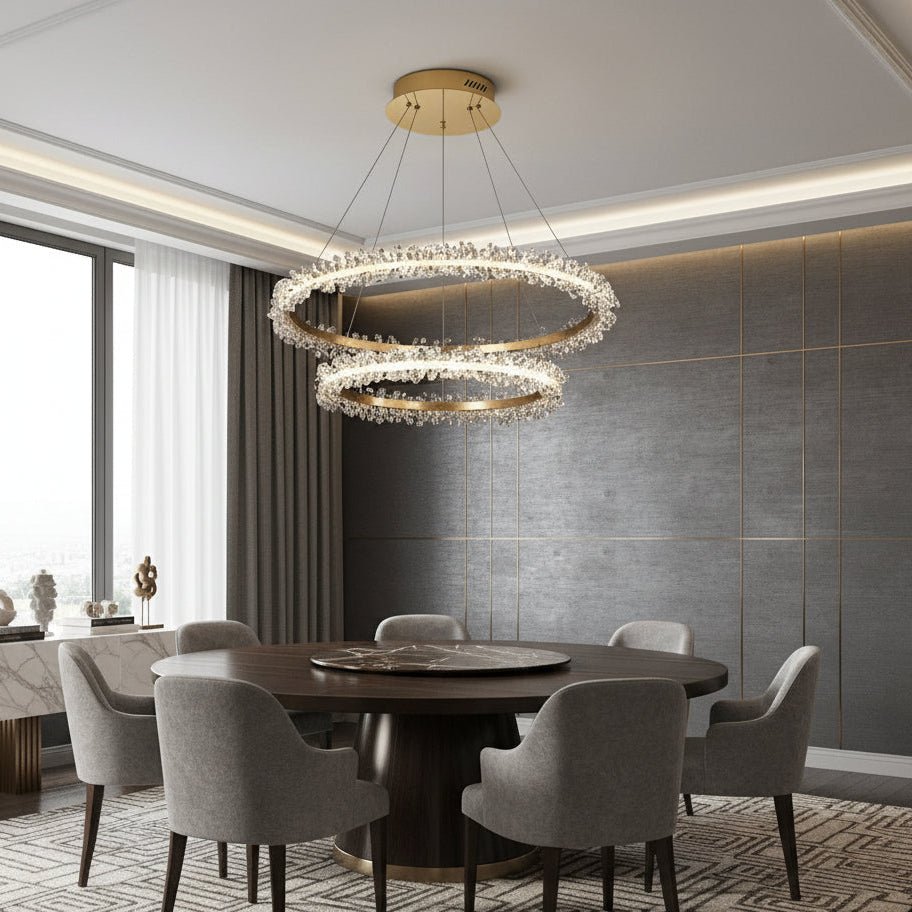 buyCapri 2-Ring Modern Crystal Chandelier - Morsale
