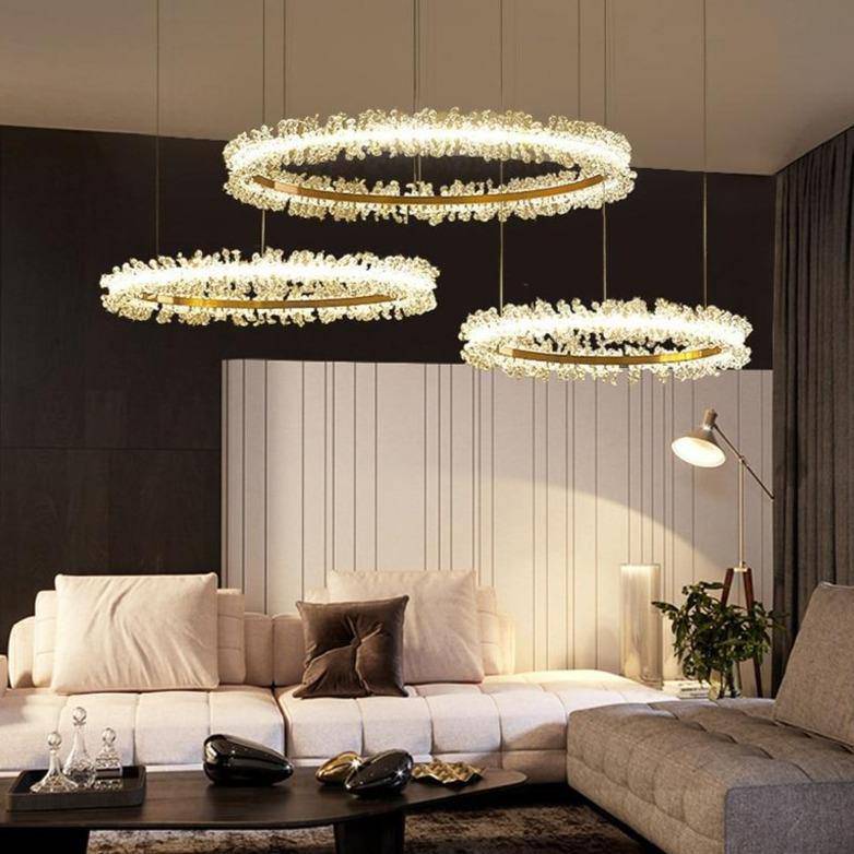 buyCapri Modern 3-Ring Crystal Chandelier - Morsale