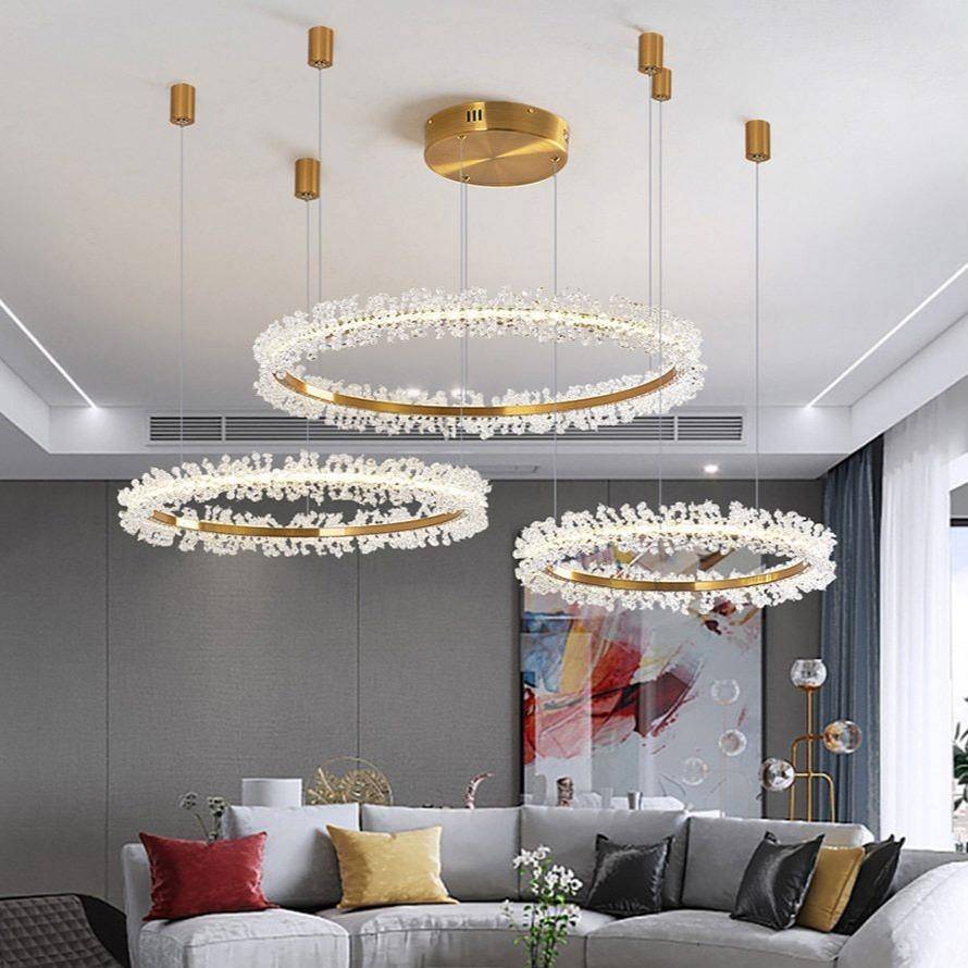 buyCapri Modern 3-Ring Crystal Chandelier - Morsale