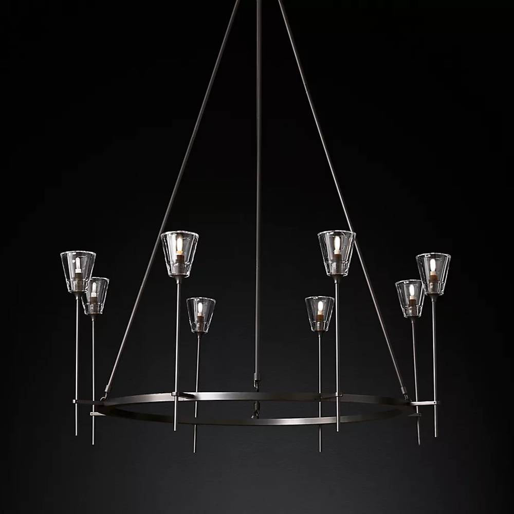 Torche Sculpted Glow Round Chandelier 46"