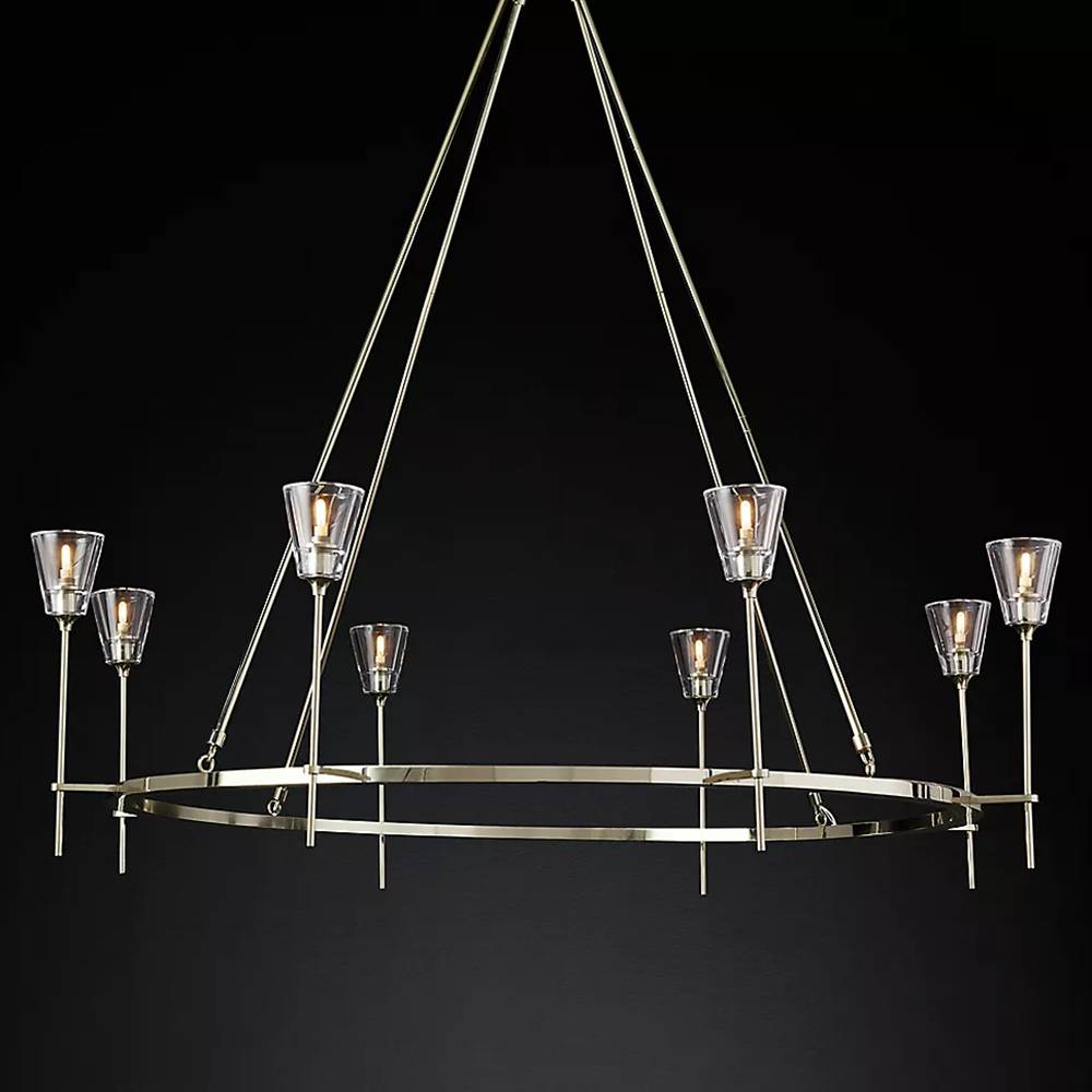 Torche Sculpted Glow Round Chandelier 58"