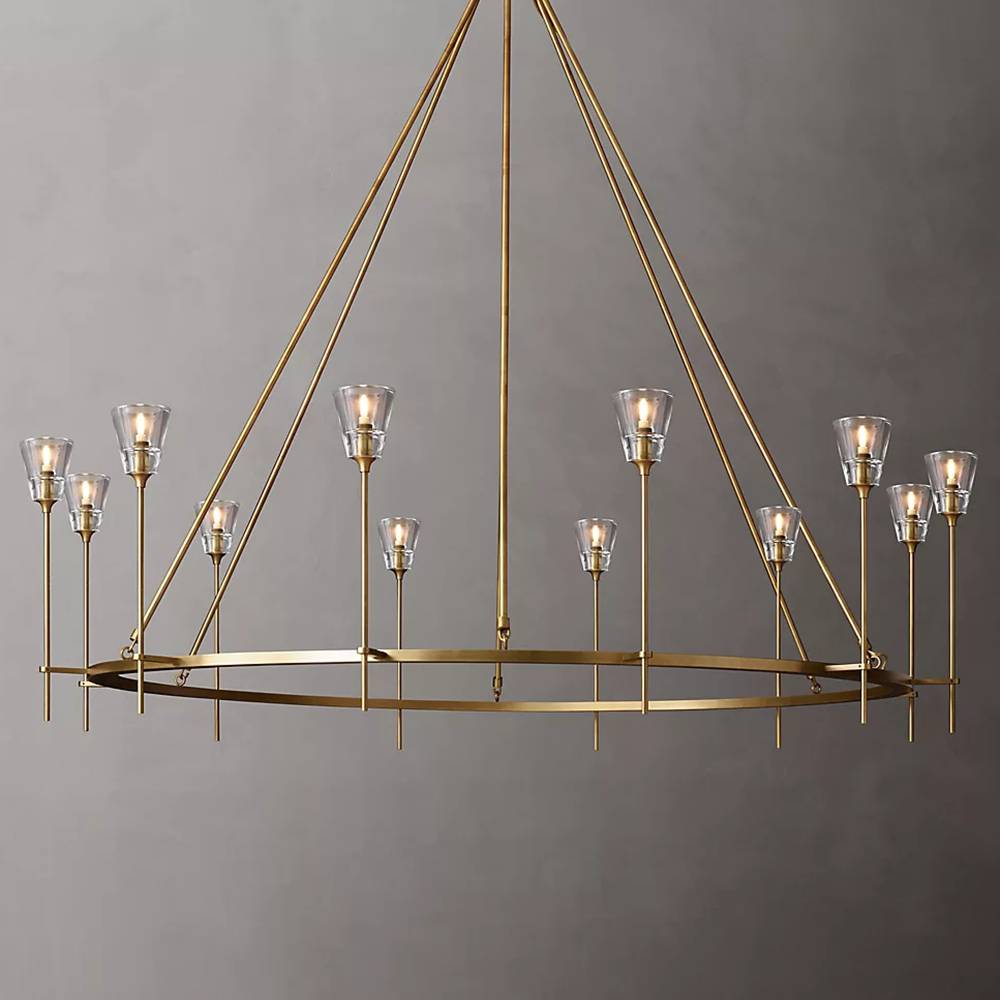Torche Sculpted Glow Round Chandelier 70"