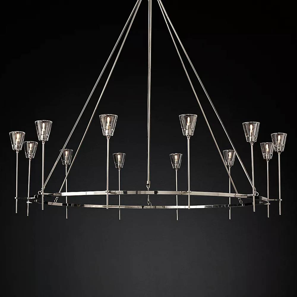 Torche Sculpted Glow Round Chandelier 70"