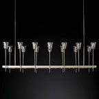 Torche Sculpted Glow Rectangular Chandelier 67"