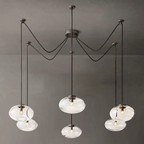 Cabrette Float Glass Suspended Chandelier 84"