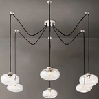 Cabrette Float Glass Suspended Chandelier 84"