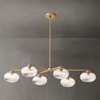 Cabrette Float Glass Mobile Linear Chandelier 60"