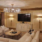 Harlow Faceted Crystal Round Chandelier 43"