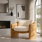 Modern Organic Lounge Chair Sculptural Form For Living Room
