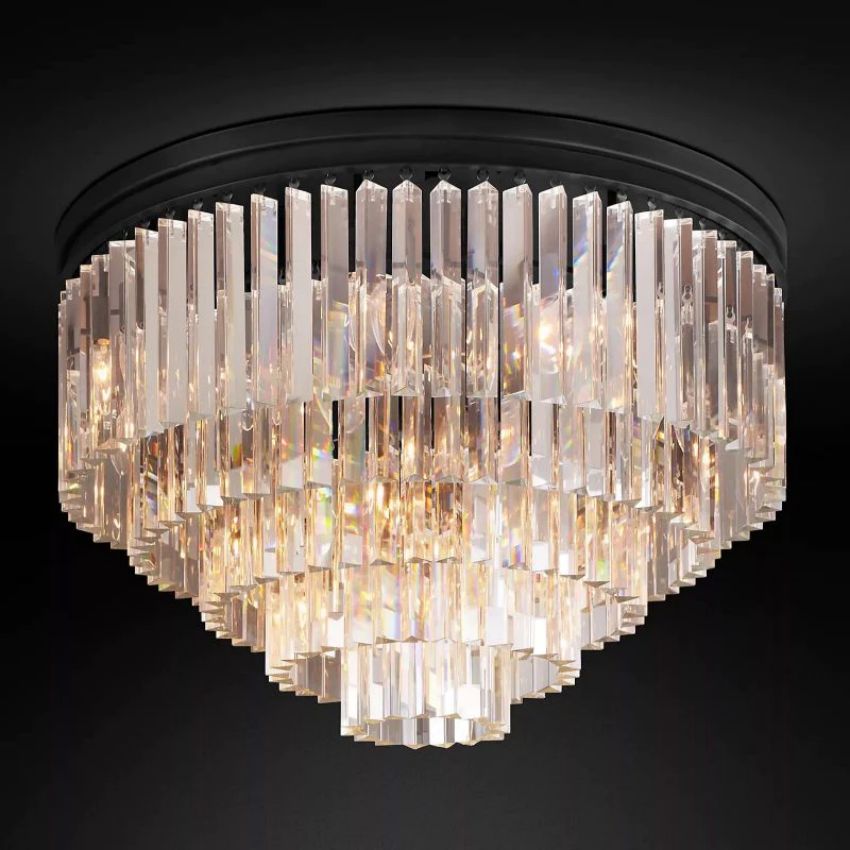 Odeon Deco Prism Tiered Flush Mount