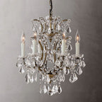 Rococo Vintage Crystal Round Chandelier 18"