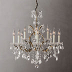 Rococo Vintage Crystal Round Chandelier 28"