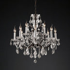 Rococo Vintage Crystal Round Chandelier 28"