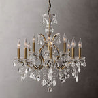Rococo Vintage Crystal Round Chandelier 28"